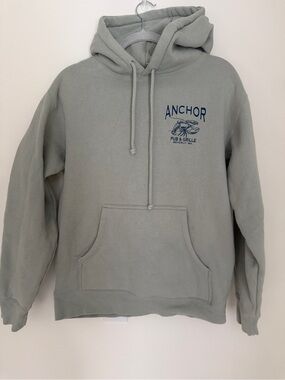 Chor Light Gray Crewneck Hoodie with Anchor Logo UNISEX